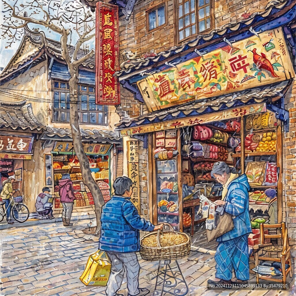 炒货店插画