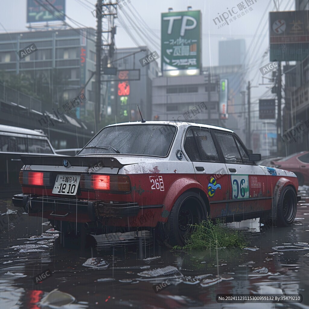 雨中的出租车