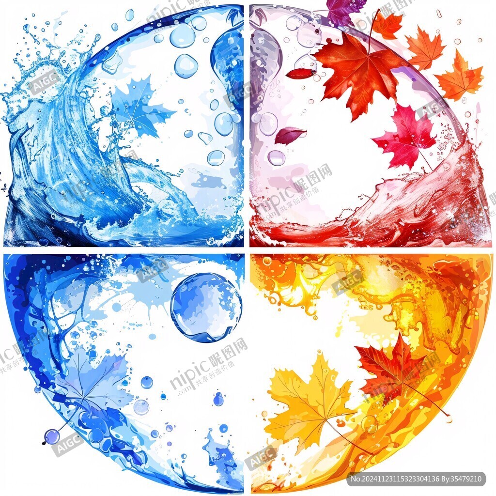 水滴色彩图