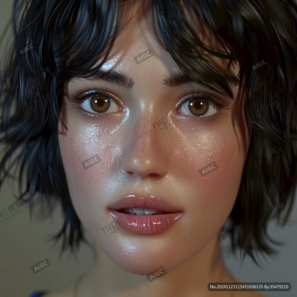 3d效果女孩