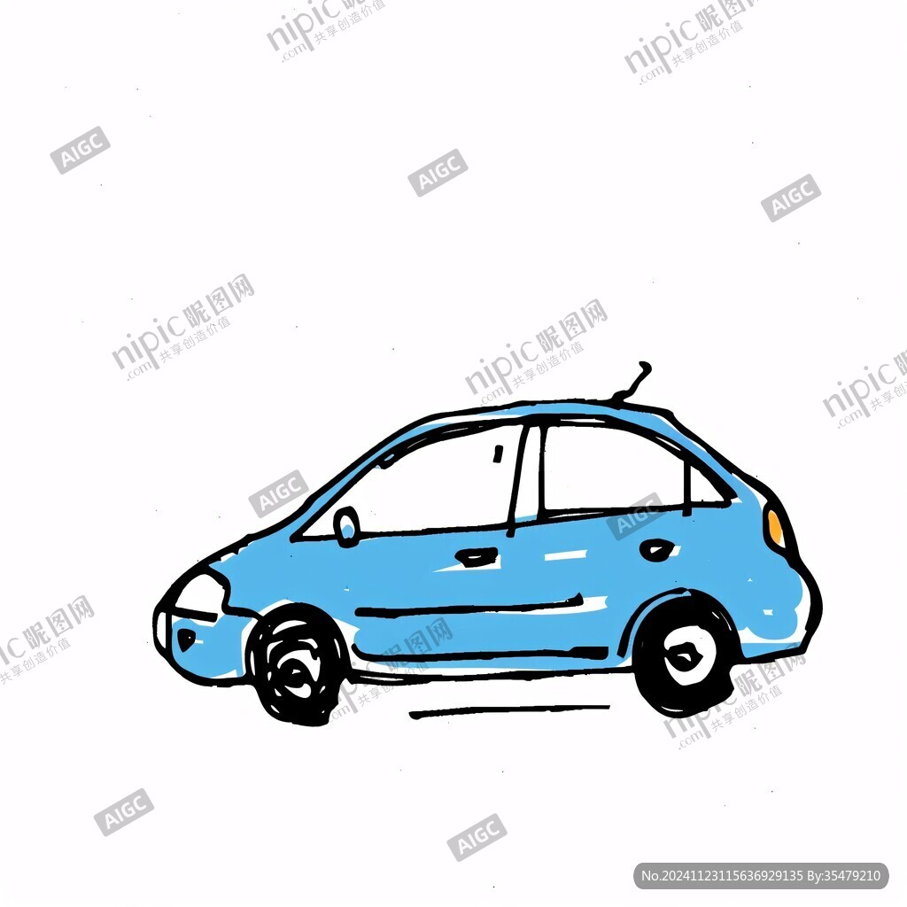 手绘卡通汽车