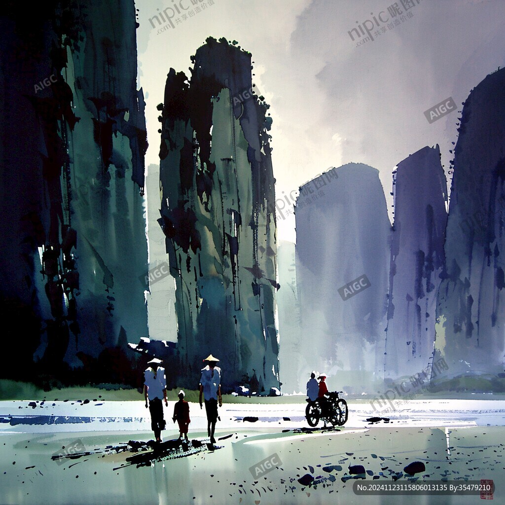 风景厚涂