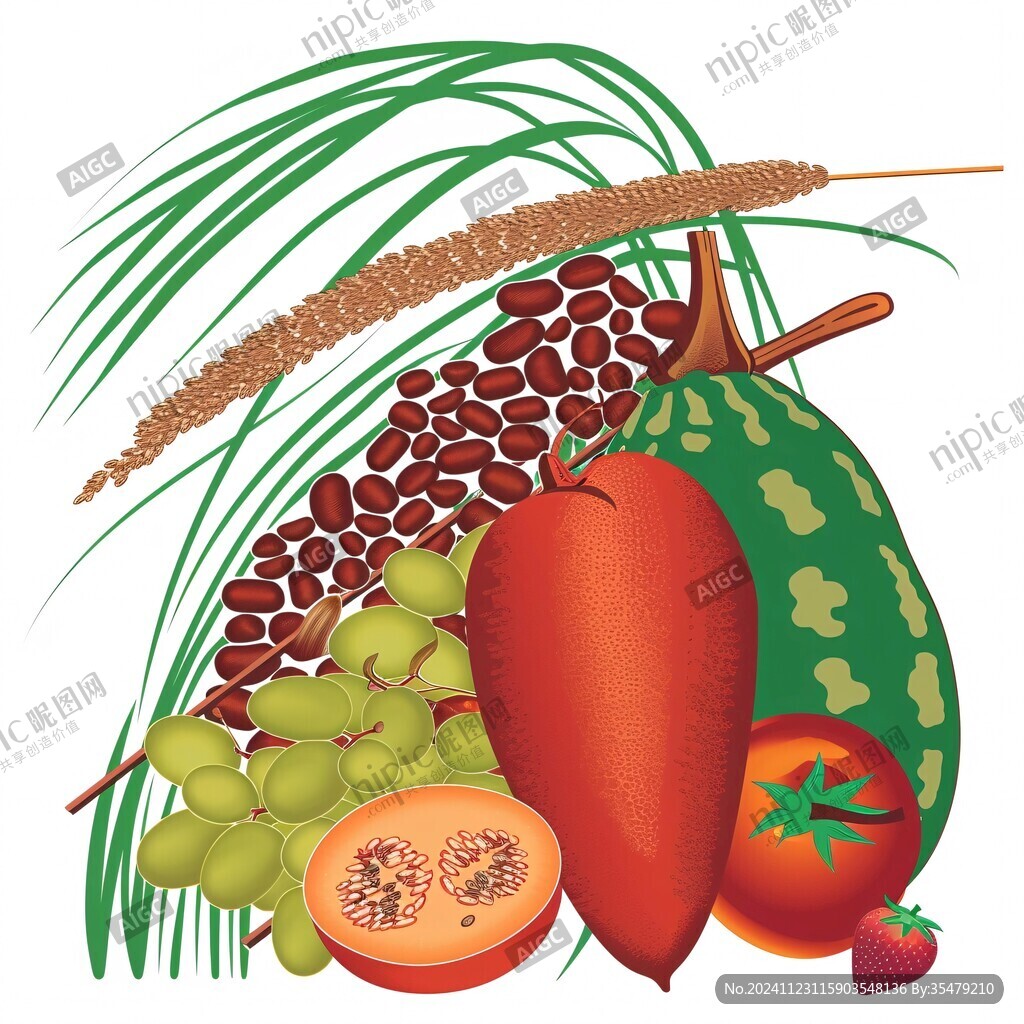 手绘草果插画