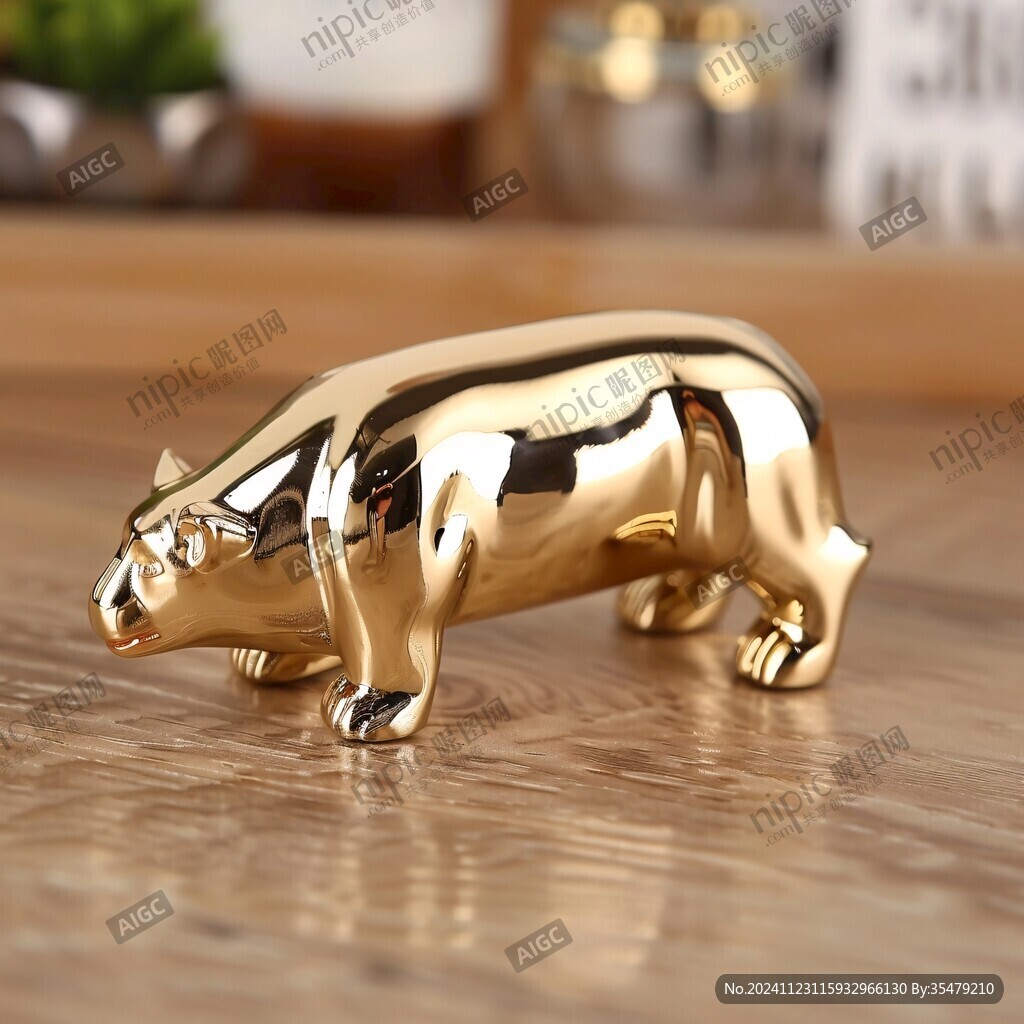 黄金小牛摆件
