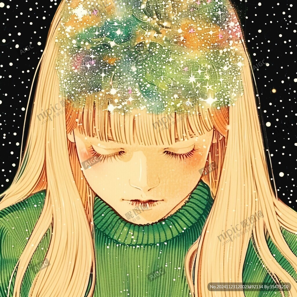 宇宙女孩插画