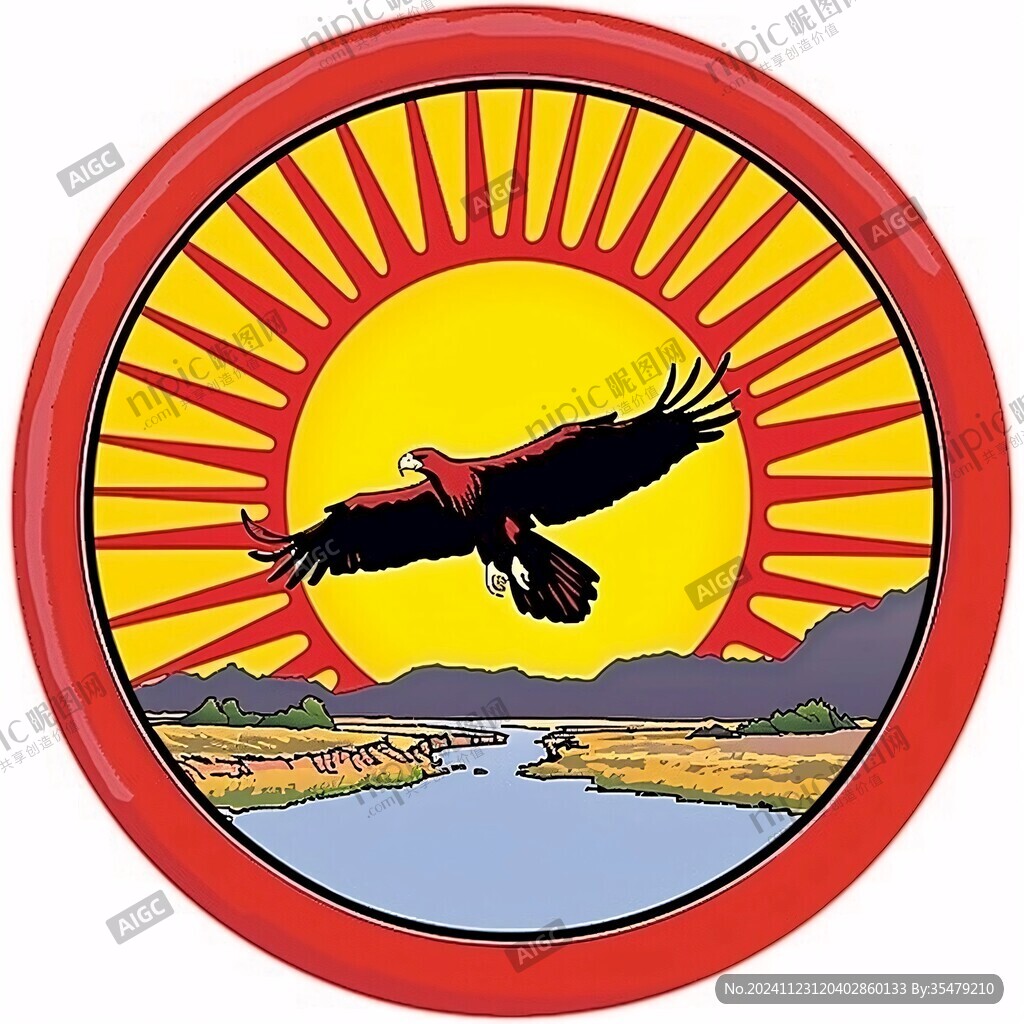 圆形大鹰logo