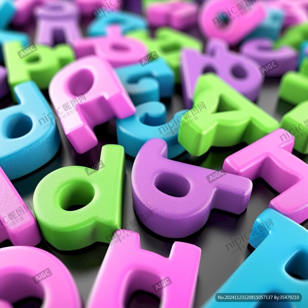3d字母背景
