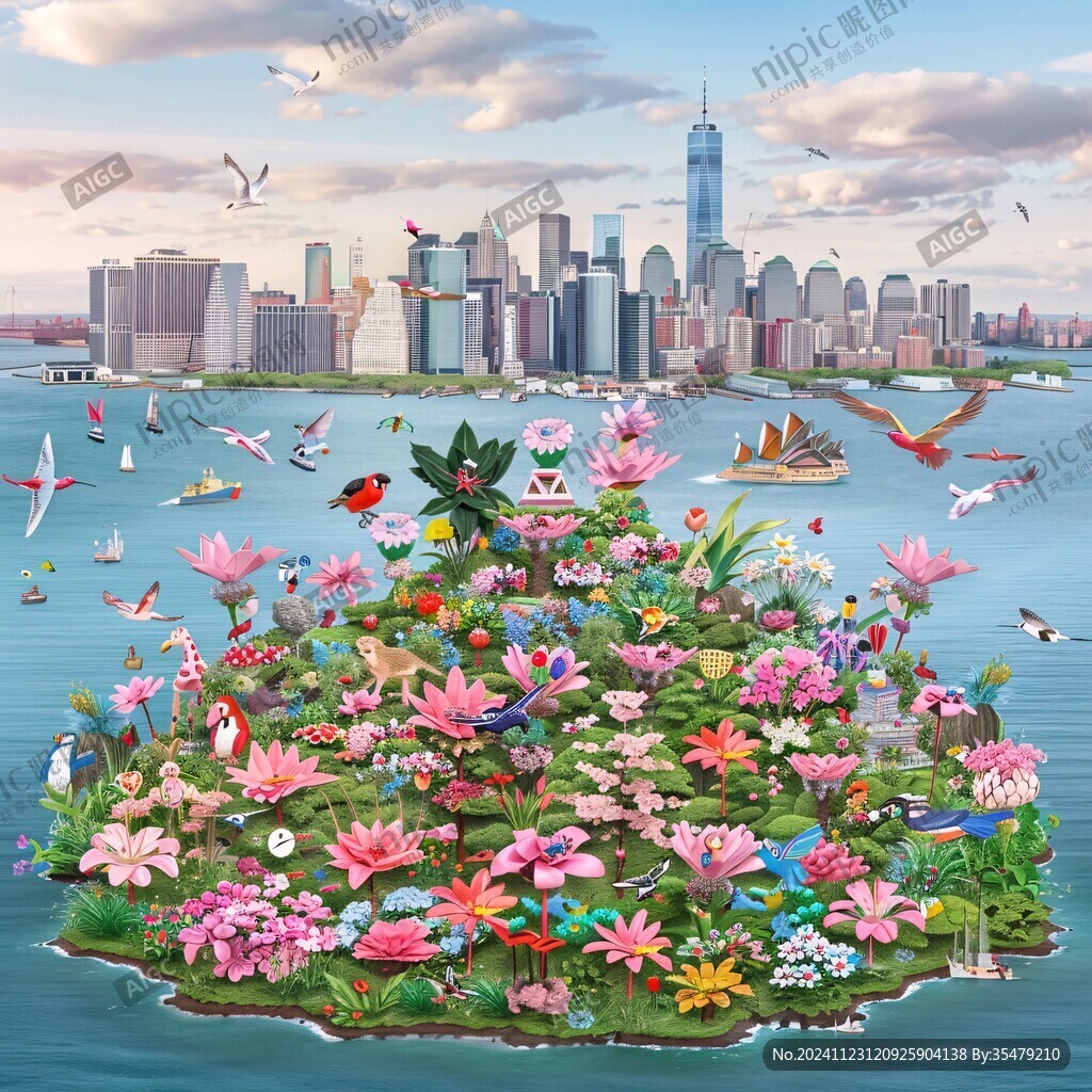 花丛中的城市