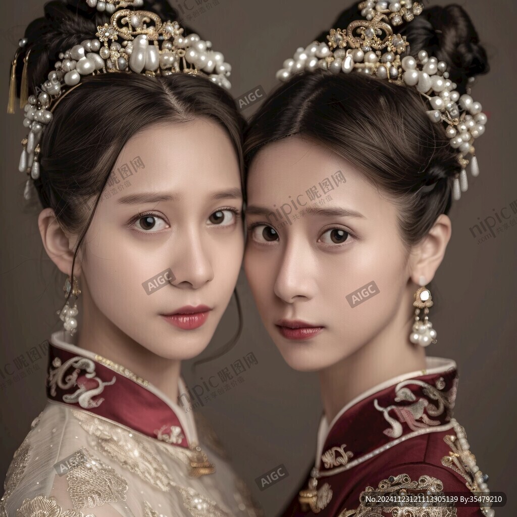 蜡像新娘凤冠霞帔