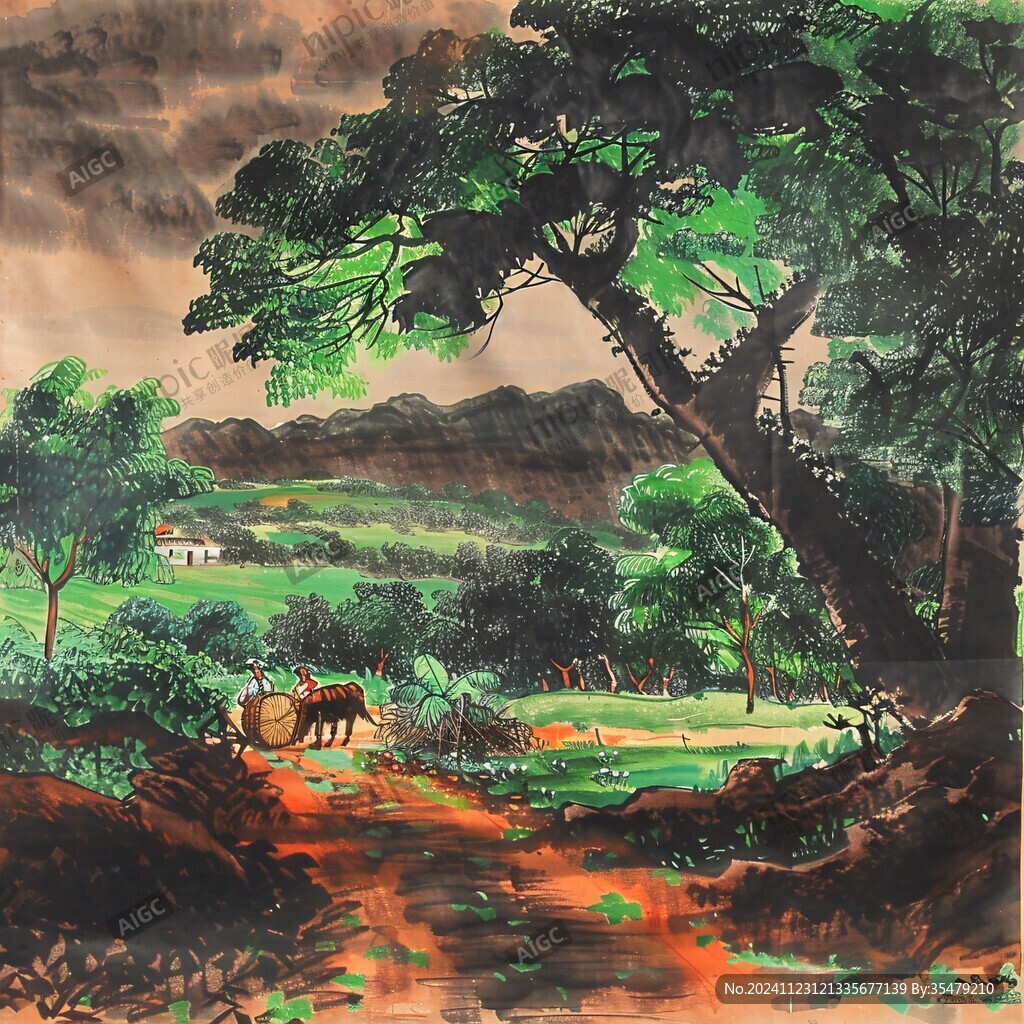 雨后山水图