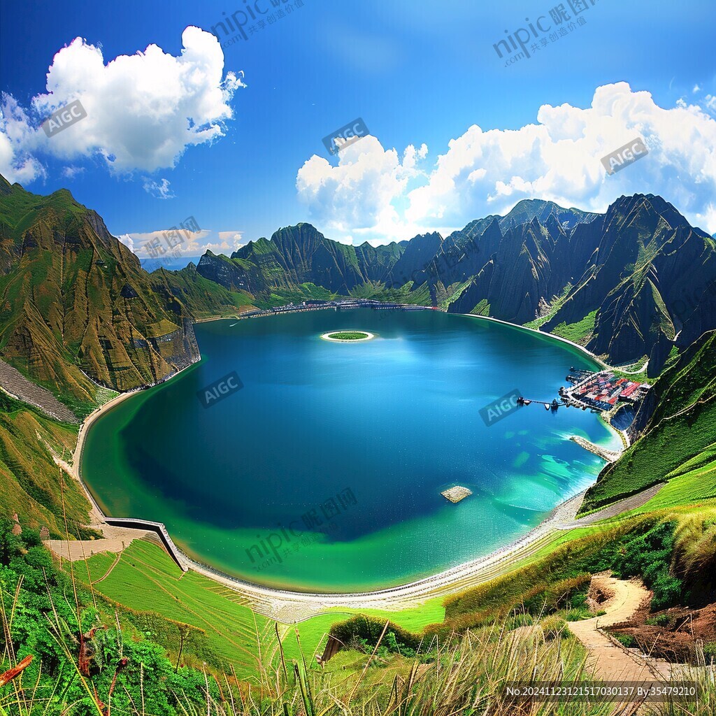 天池全景图