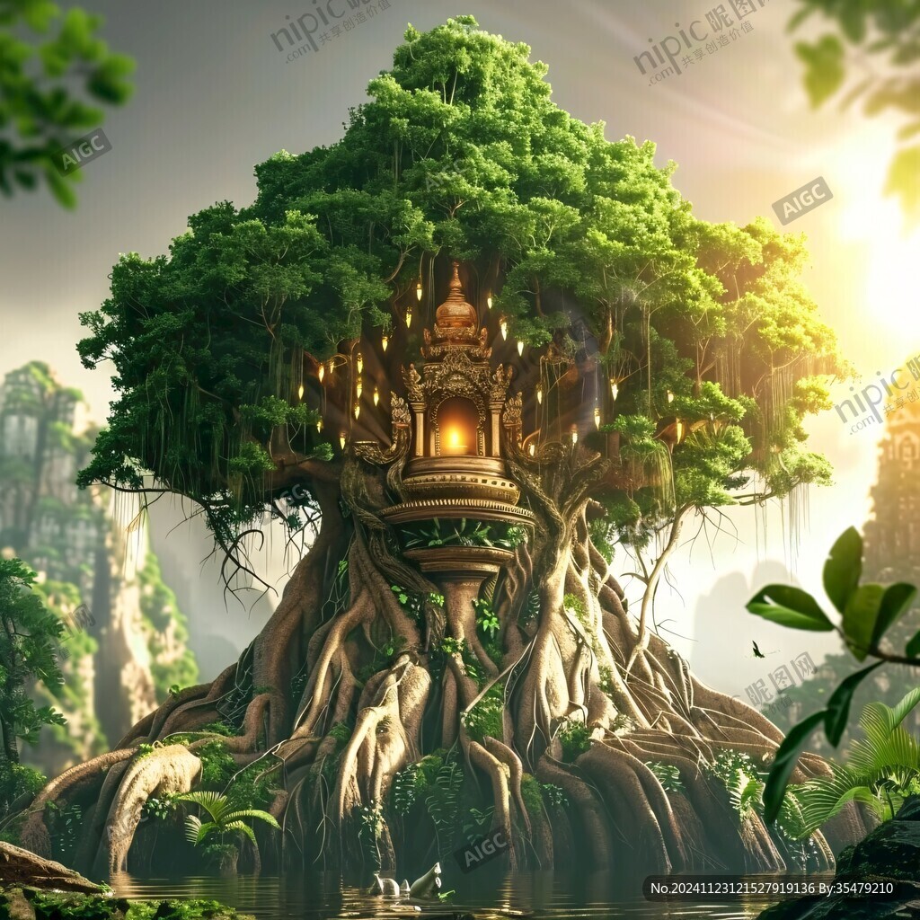 秘密树屋插画