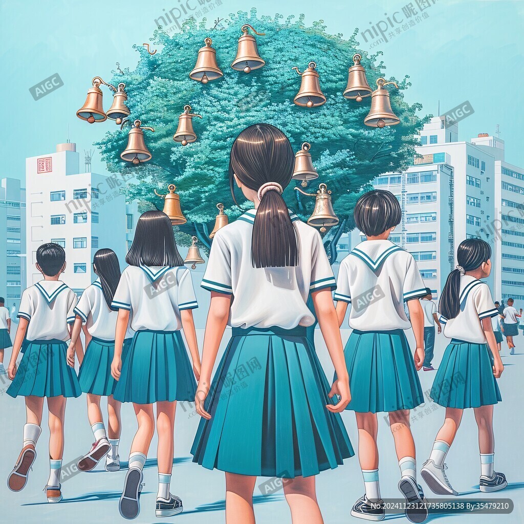 青春校园插画