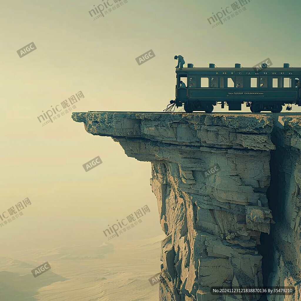 穿越峡谷的列车