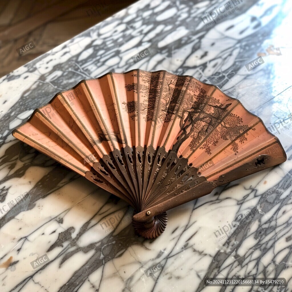 张大千折扇