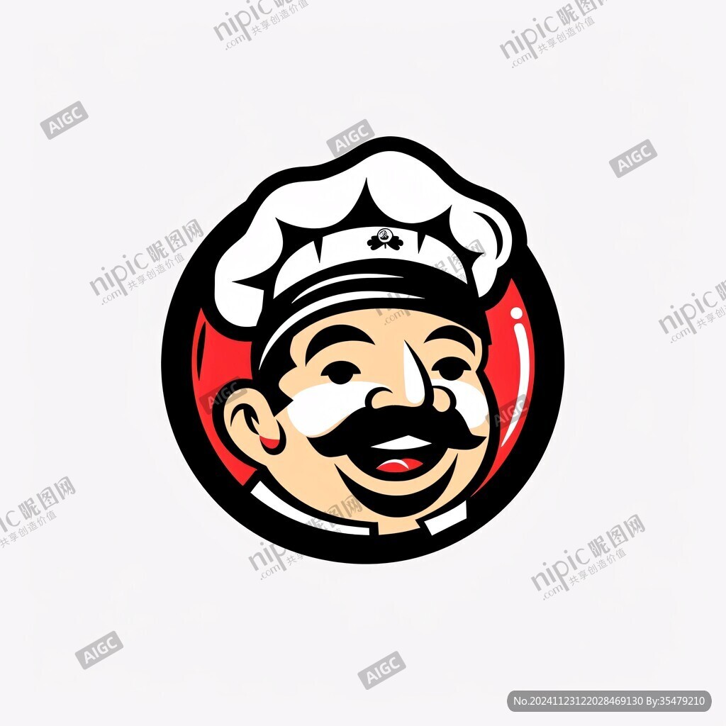 囧大叔厨师标志