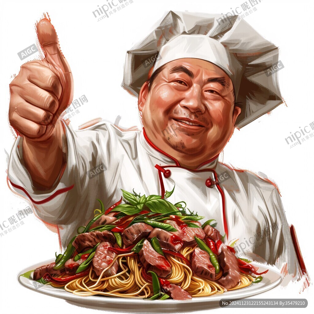 面食厨师素材