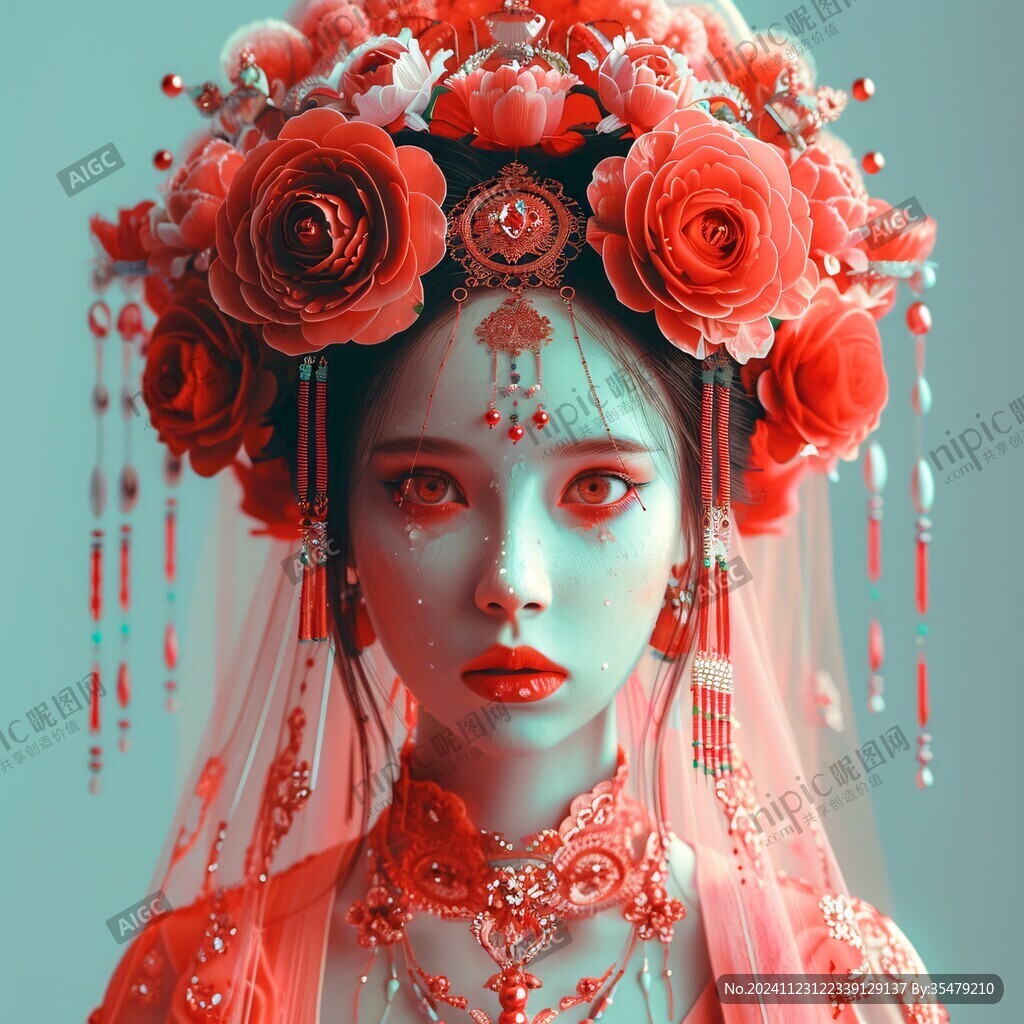 古风嫁衣美女