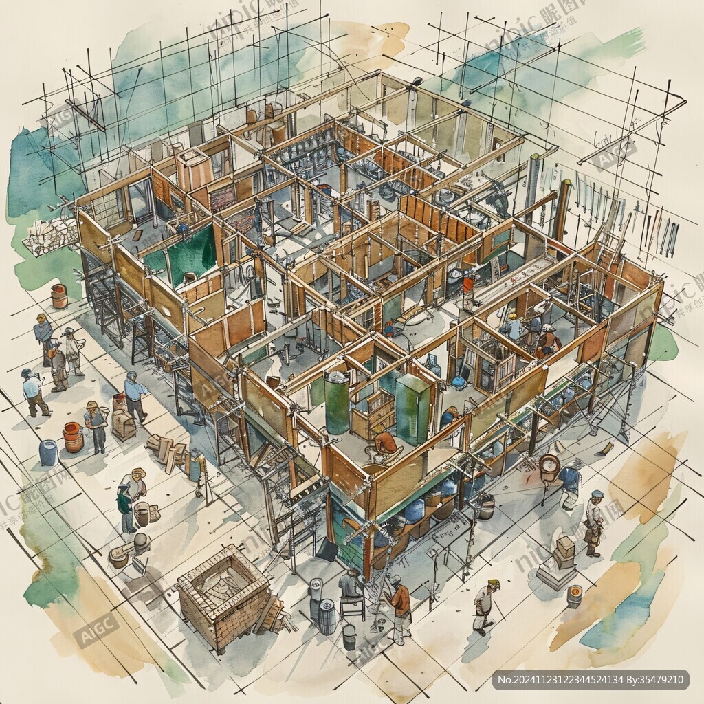 纺织厂插画