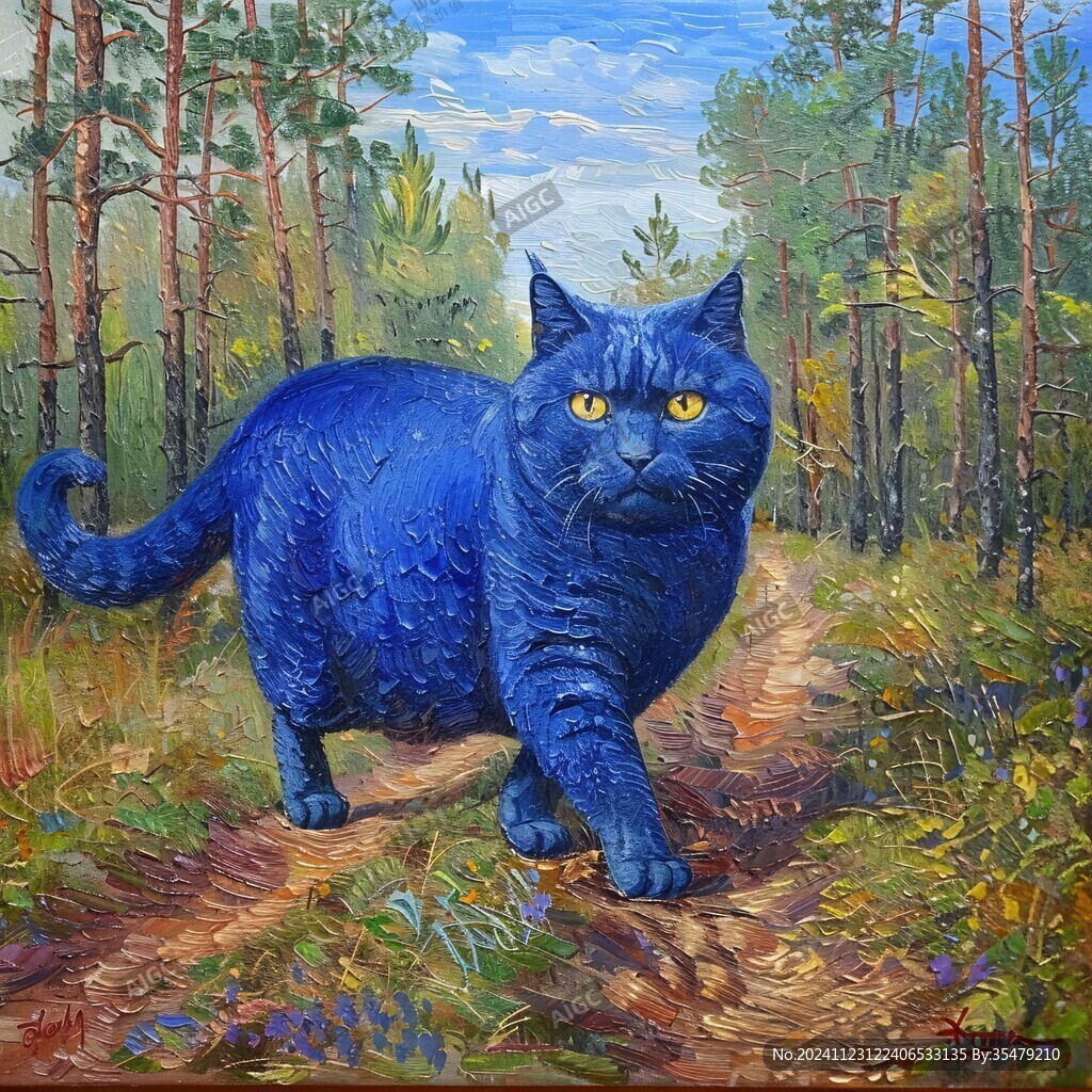 猫咪油画