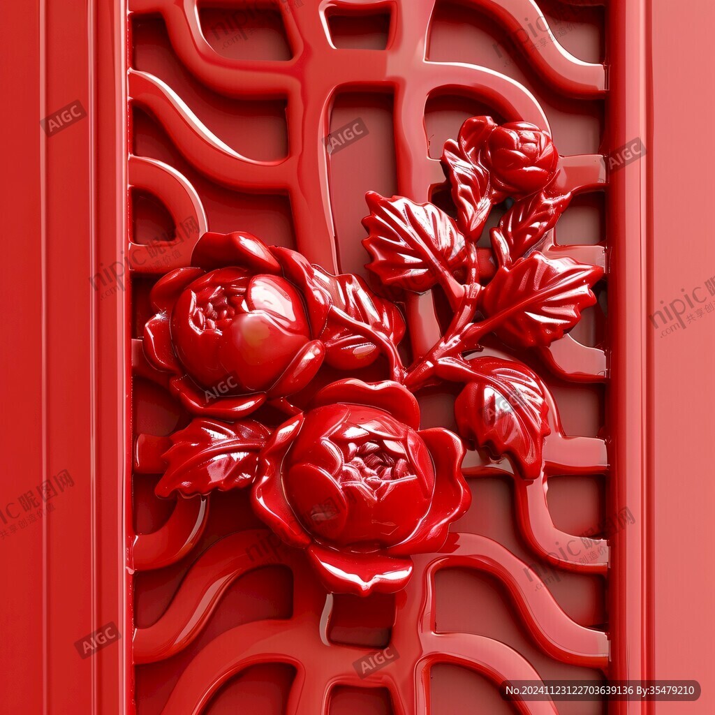 3d浮雕金属牡丹花