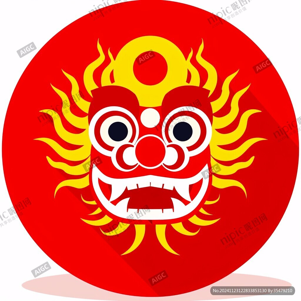 舞狮头logo
