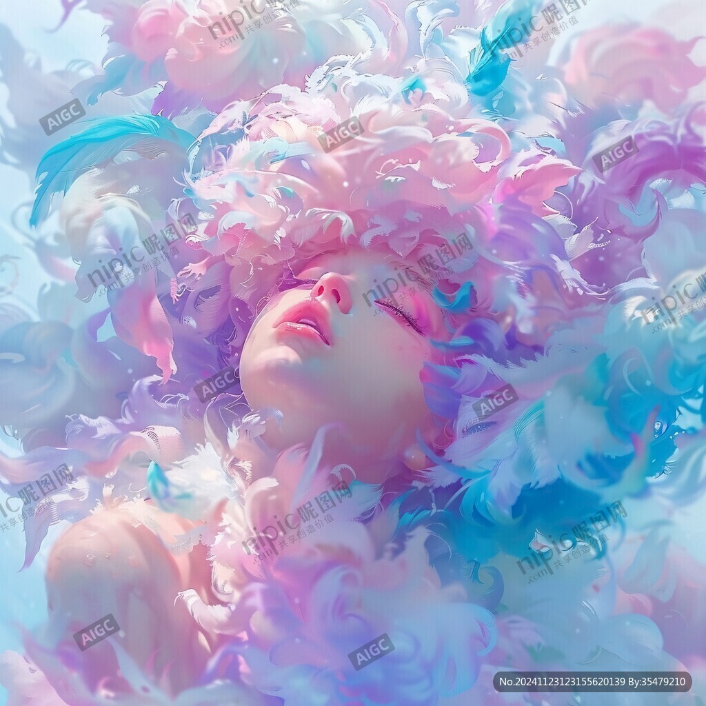 粉红色的超现实主义奇幻