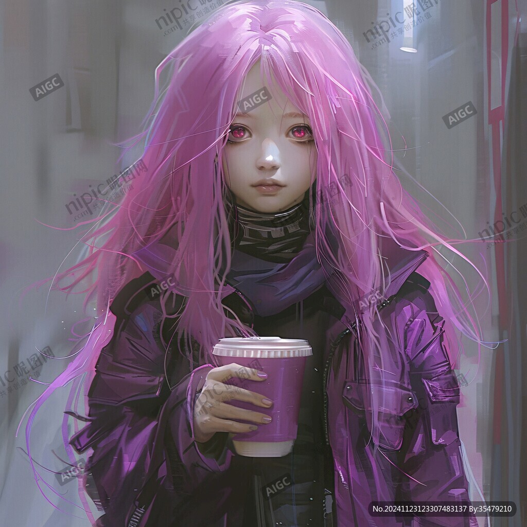 粉色头发少女