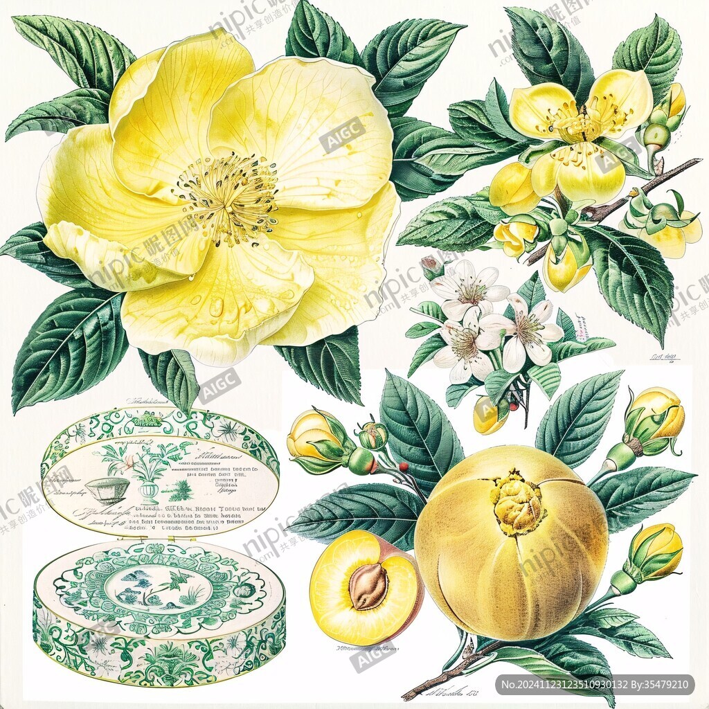 金花茶插画