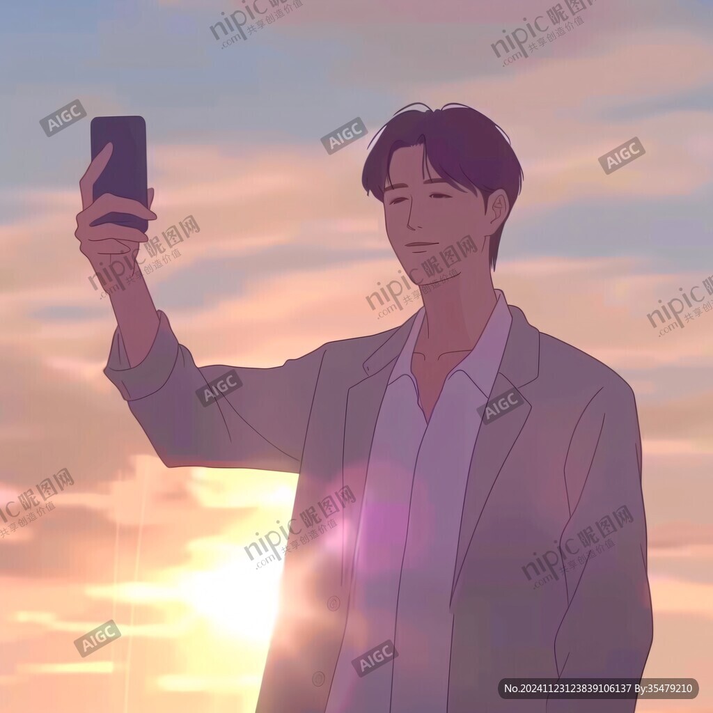 手绘追光的少年