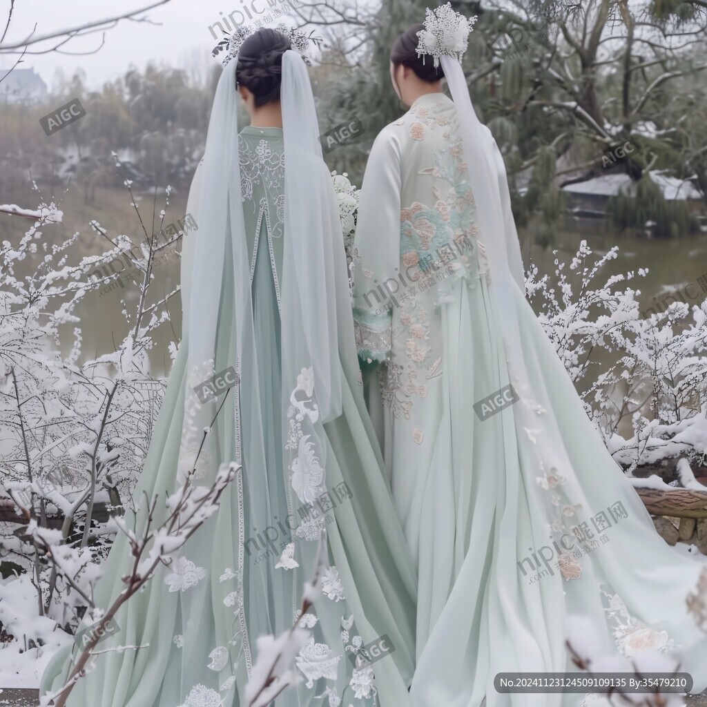 踏雪寻梅大袖衫