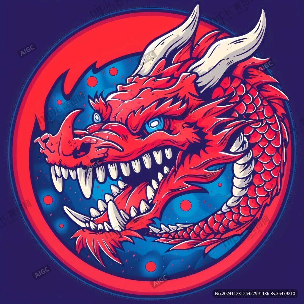 圆形龙插画