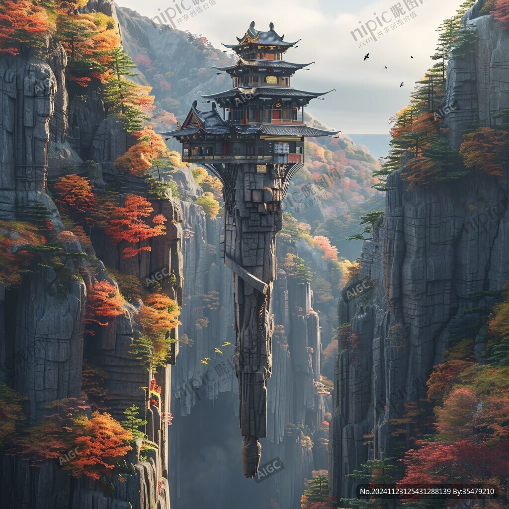 石宝寨插画