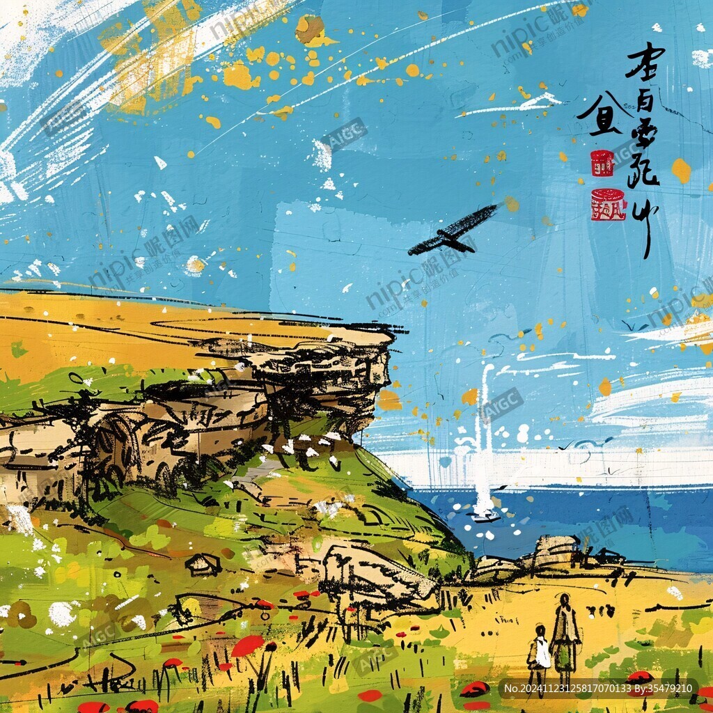 东极岛插画