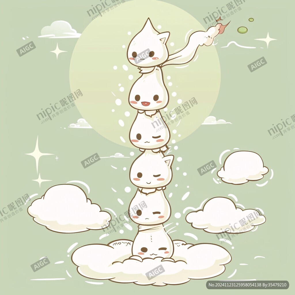 q版海小豹叠罗汉
