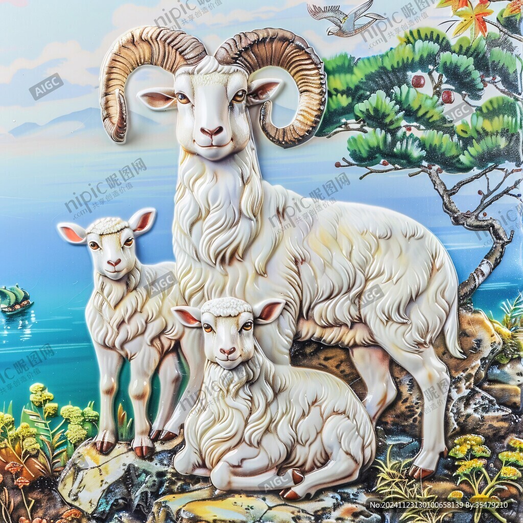 装饰画羊