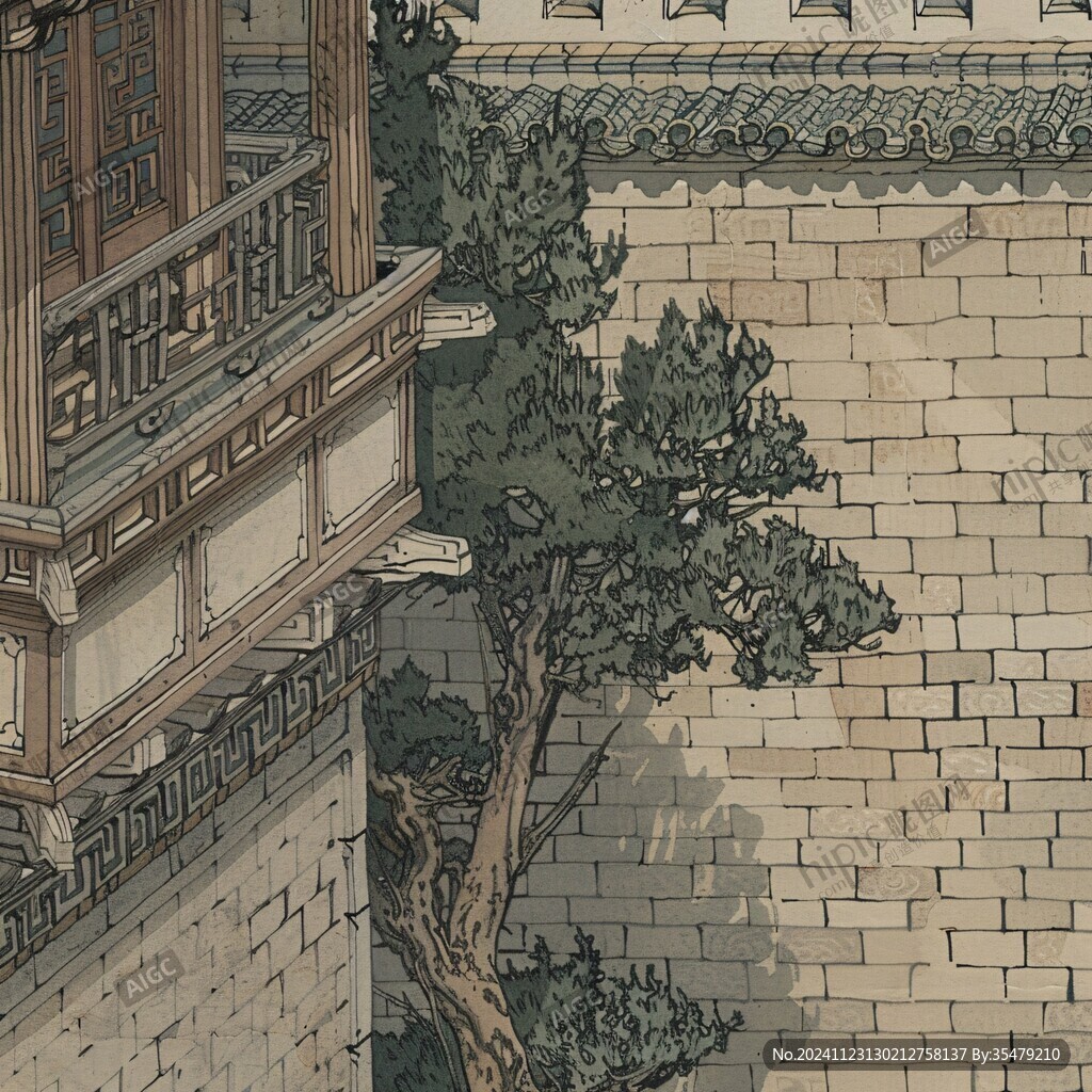 恭王府插画