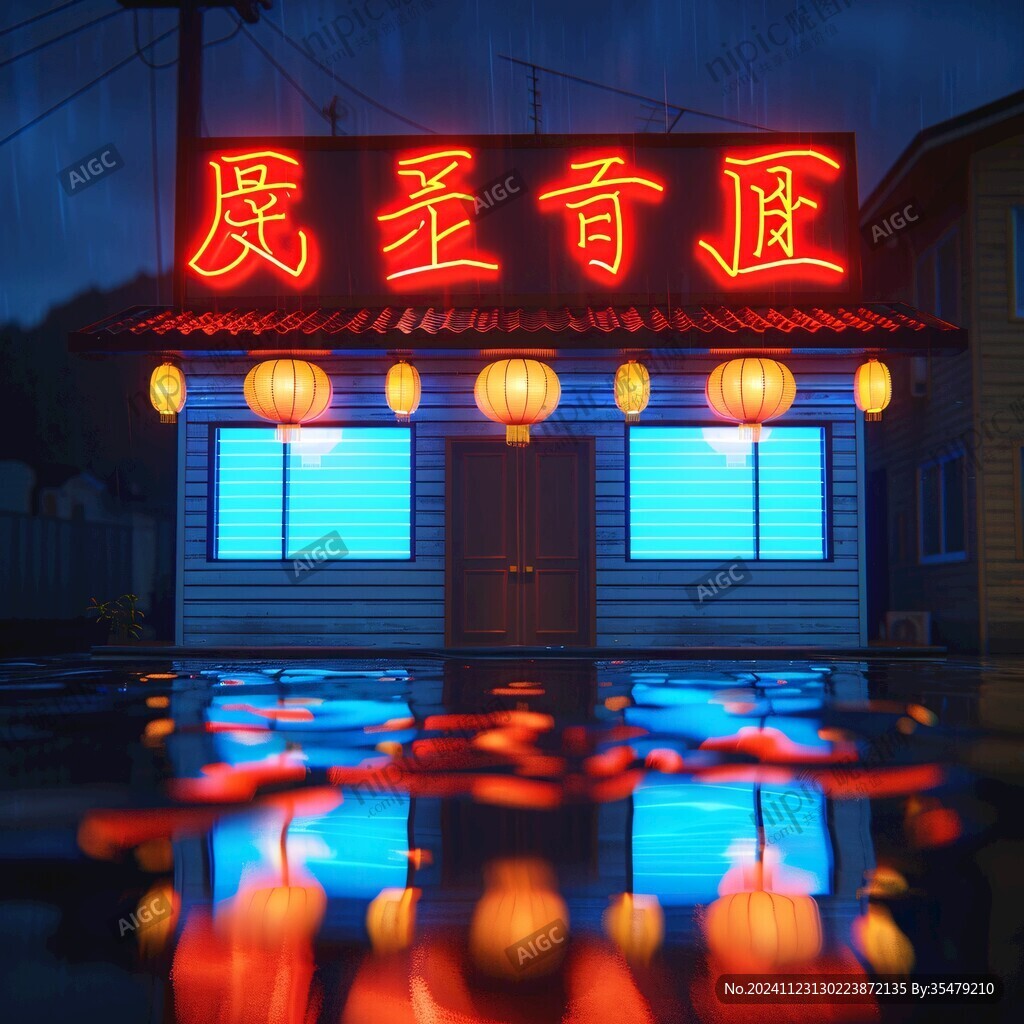 水乡霓虹灯