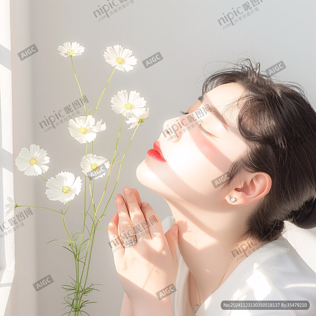 唯美少女与花系列