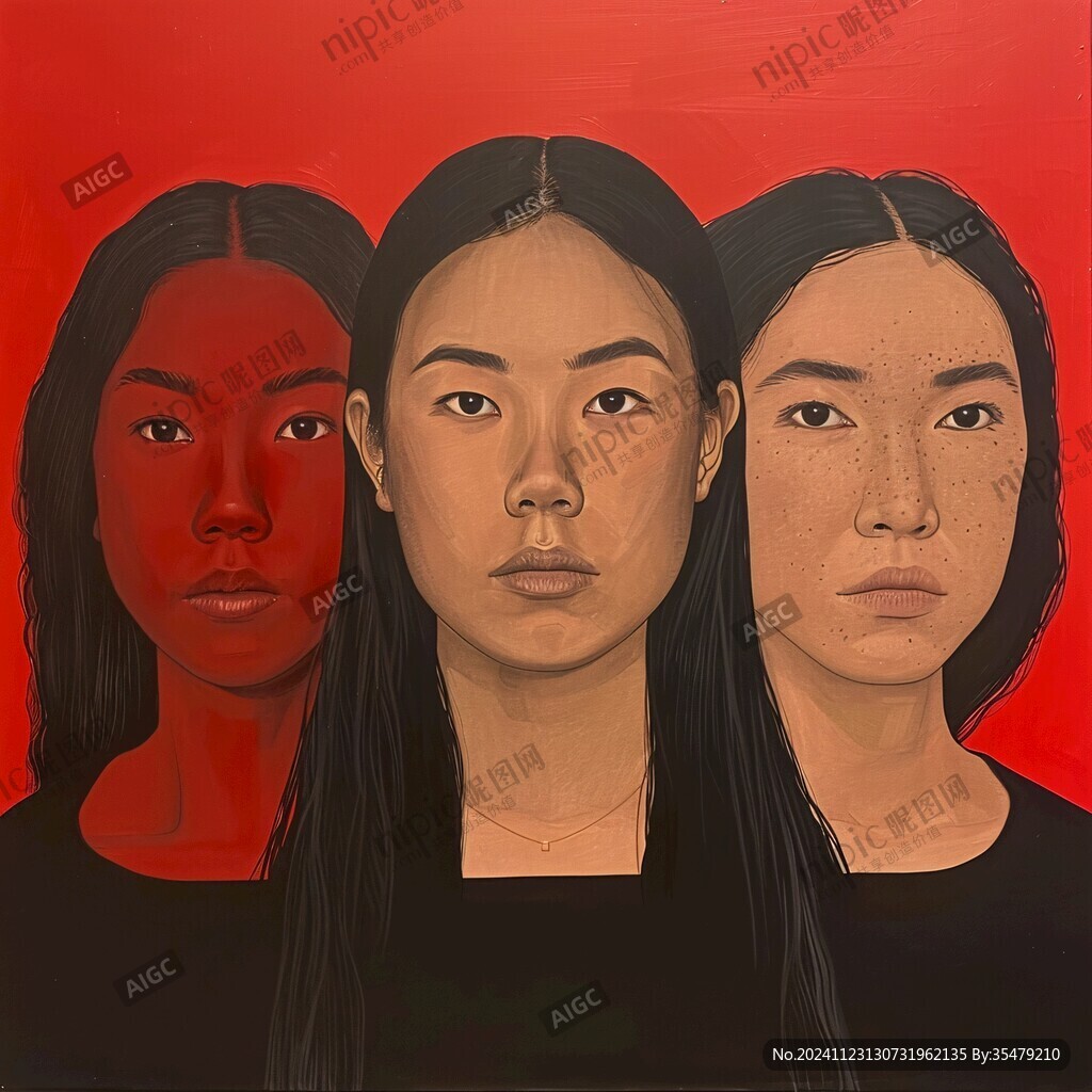丙烯肖像画