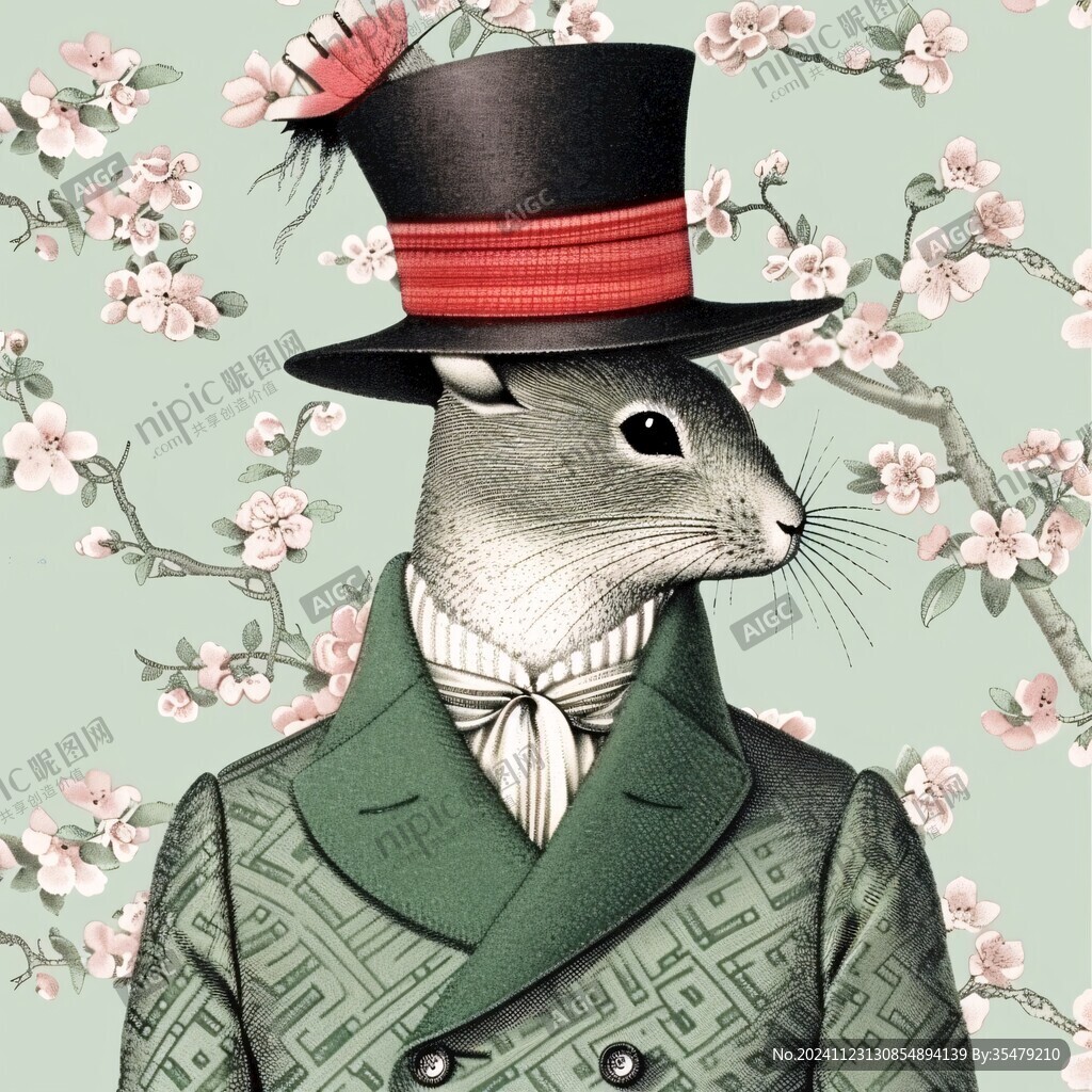 服装动物插画图案