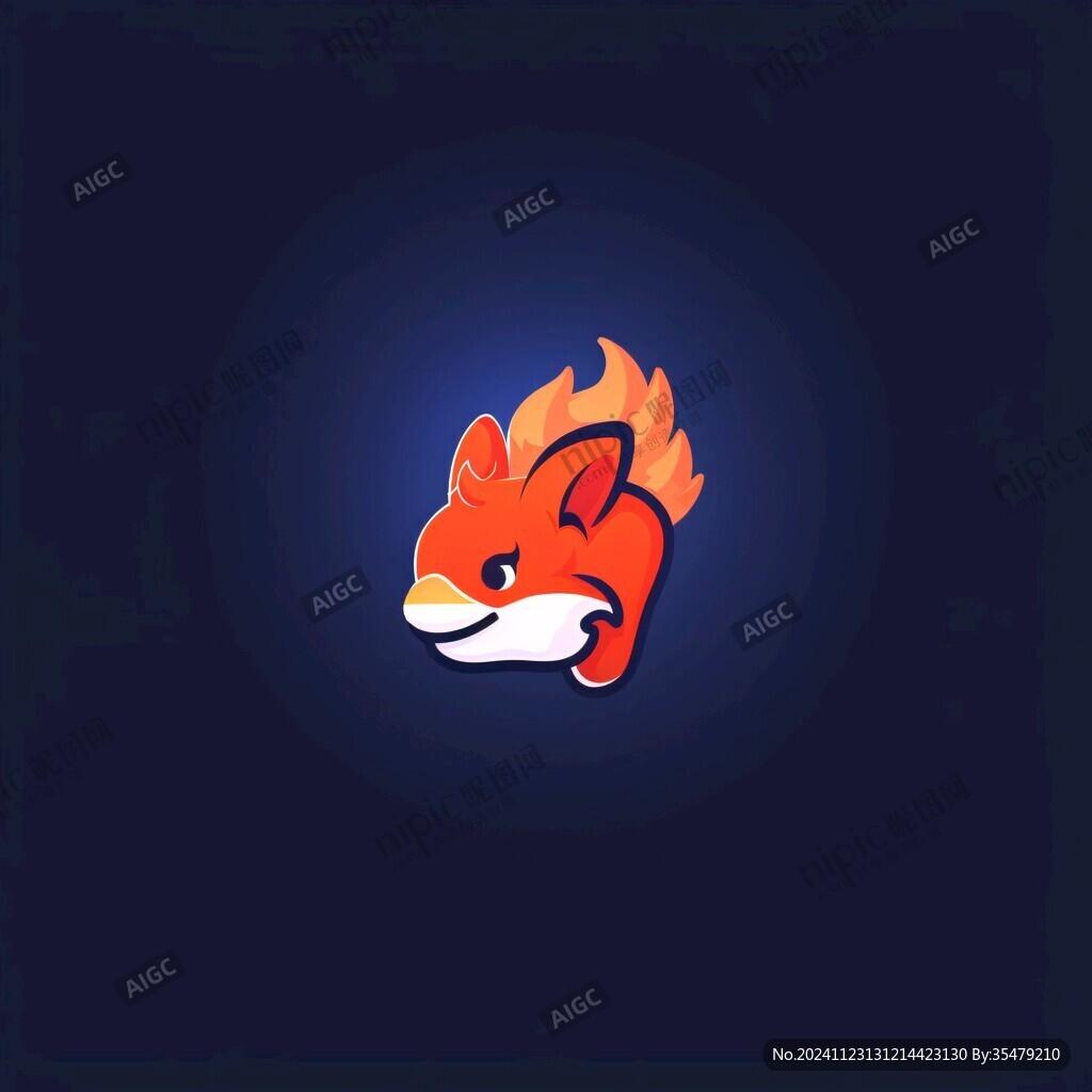 狐狸渐变logo