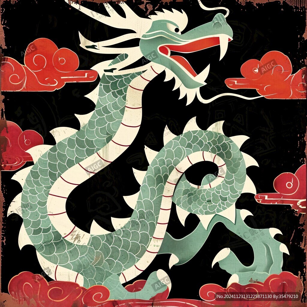 传统龙插画