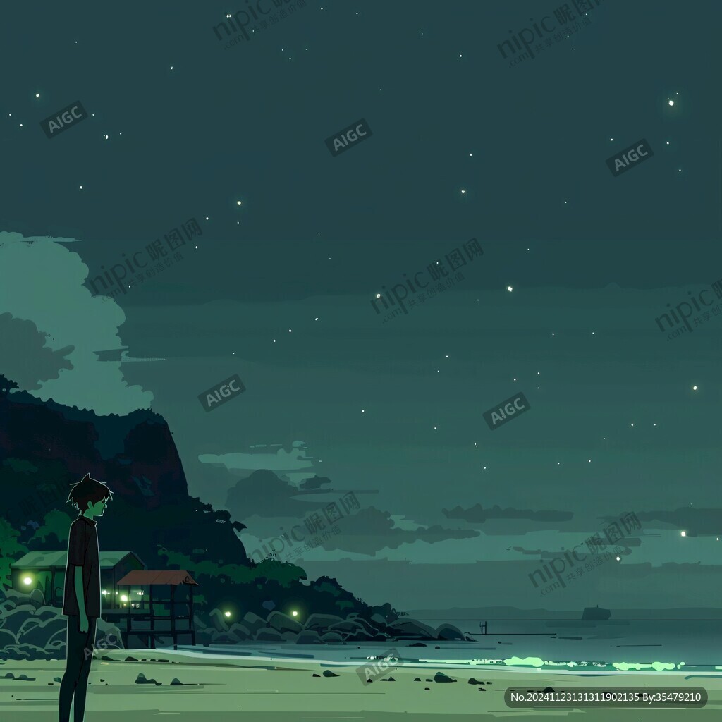 星辰大海男孩背影