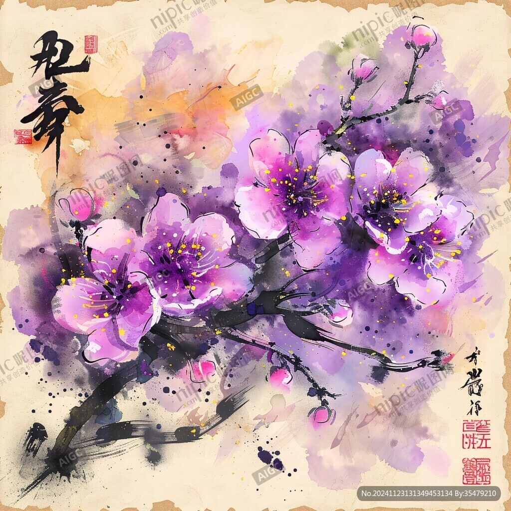 梅花艺术画