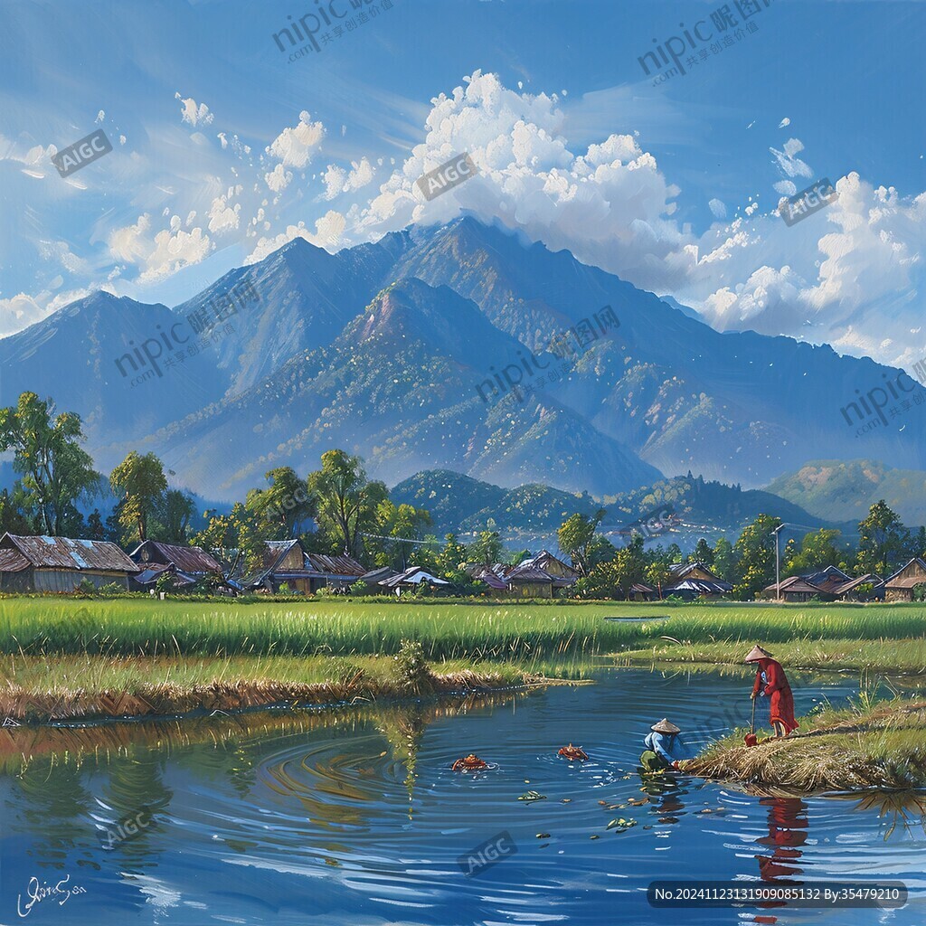 风景厚涂