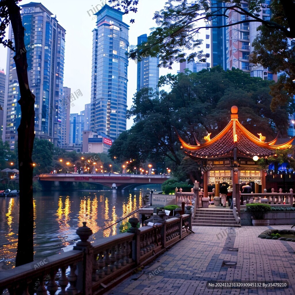 濠河岸边