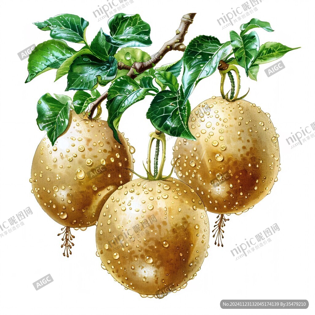 罗汉果元素插画