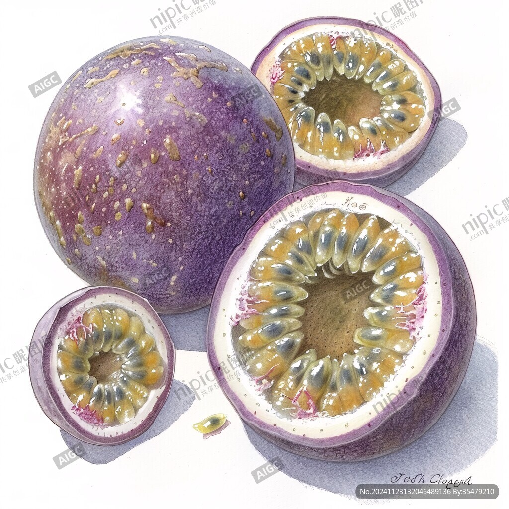 插画百香果