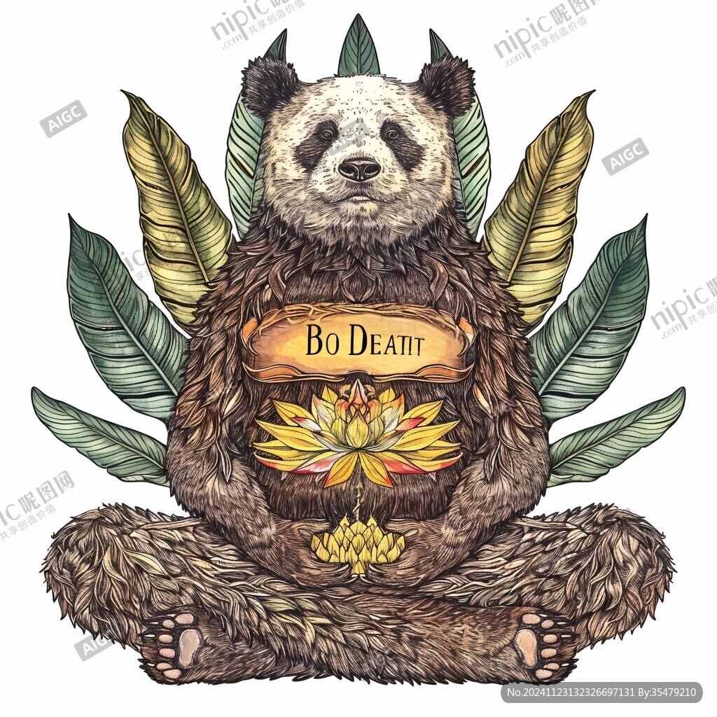 手绘树熊